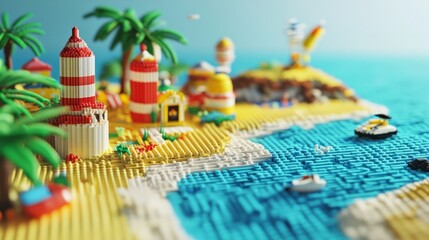 Fototapeta premium beach made withs generative ai