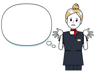 接客する女性のイラスト　美容アドバイススタッフ