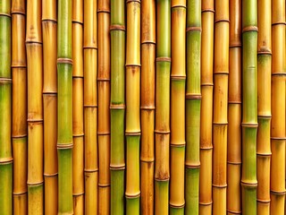 Fototapeta premium Bamboo Style Normal Map Wall Texture 3D Background - High Resolution Seamless Pattern for Architectural Design