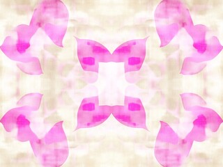 Kaleidoscope background beige ivory and pink