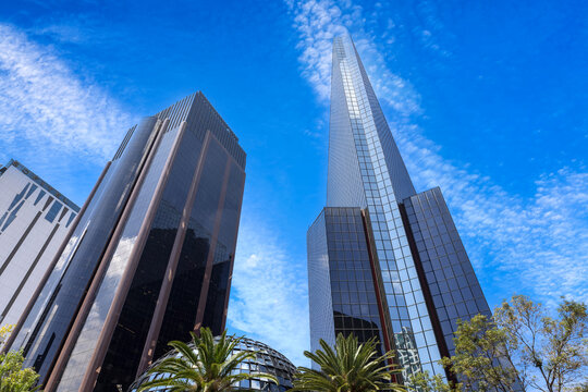 Mexico City Financial Center buildings that host insurance companies, banks, financial institutions and successful businesses located close to Paseo De Reforma.