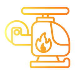 helicopter Line Gradient Icon