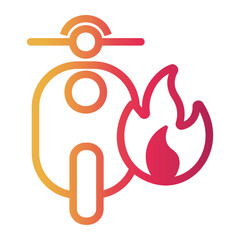 scooter Line Gradient Icon