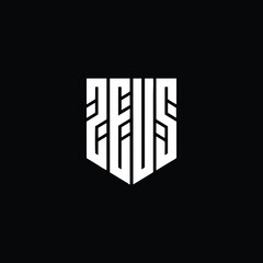 Logo zeus simple monogram letter