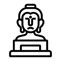 buddha Line Icon