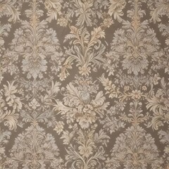 Damask pattern with floral motifs in muted colors,  antique,  design