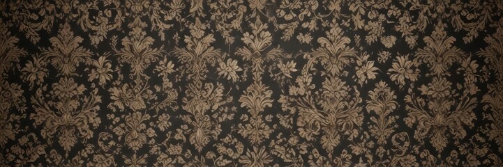 Elegant damask wallpaper with intricate floral patterns,  elegant design, damask pattern