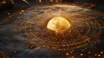 Celestial Chart: Moon's Mystical Embodiment