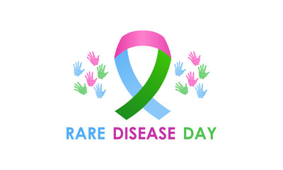 Vector graphic of World Rare Disease Day. February 28. Holiday concept. Design for banner, cards, prints, social media, poster, flyer and background design template.