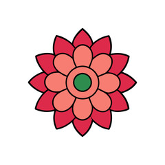 Flower Patten design on white background