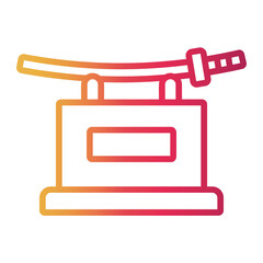 sword Line Gradient Icon