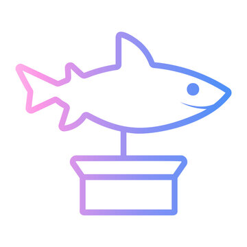 recommend clip art: shark Line Gradient Icon