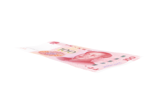 Chinese or asian economic growth concept. chairman MAO zedong's portrait,on 100 Yuan, chinese banknotes, RMB banknotes. Clipping path.