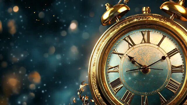 Clock Countdown New Year Videos 4K