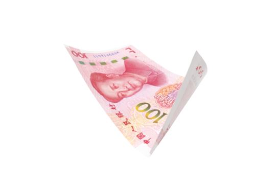 Chinese or asian economic growth concept. chairman MAO zedong's portrait,on 100 Yuan, chinese banknotes, RMB banknotes. Clipping path.