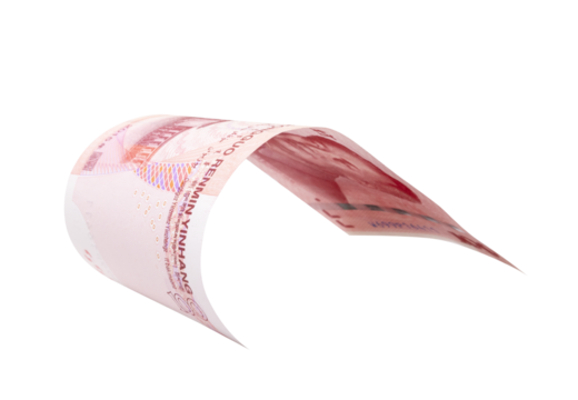 Chinese or asian economic growth concept. chairman MAO zedong's portrait,on 100 Yuan, chinese banknotes, RMB banknotes. Clipping path.