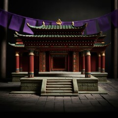 Naklejka premium Nepal Theme Product Podium, Product Platform in Nepali Style 