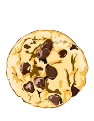 Hand drawn illustration of butter cookies.