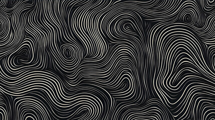 A landscape that creates a spiral pattern with white lines on a black background