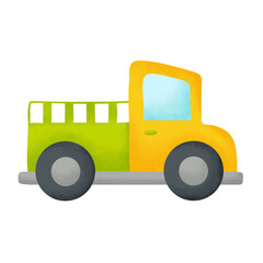 toy truck isolated on white
