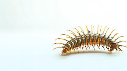 Obraz premium A Detailed Closeup Of A Centipede Crawling