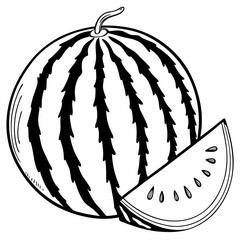 watermelon and slice