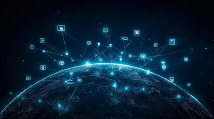 Obraz premium Global Network Connection 