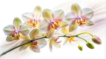 Fototapeta premium Watercolor Vanilla Orchid Plant Long Exposure Illustration
