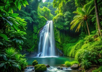 Waterfall Jungle Looping Animation Background