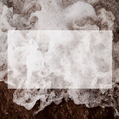 白半透明の波のフレーム