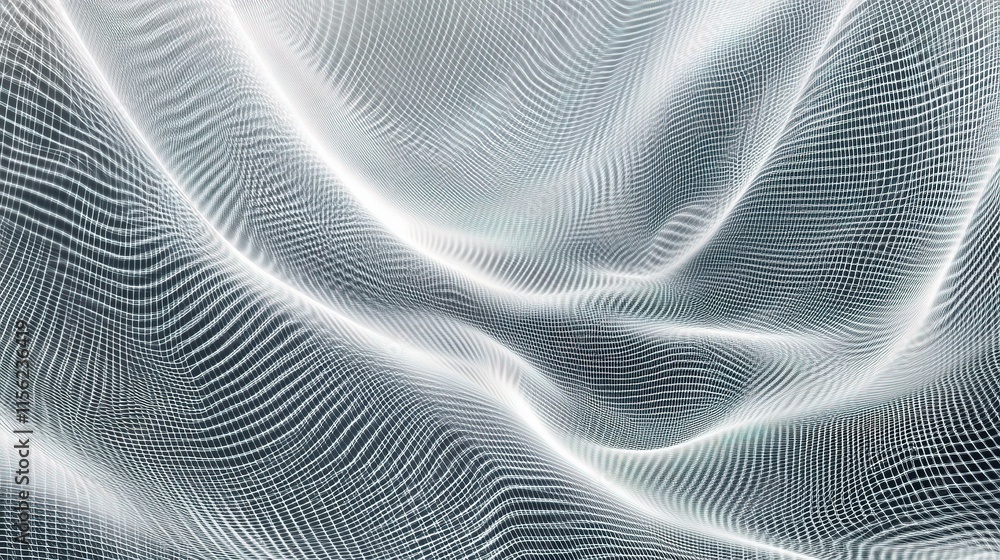 Poster gray abstract wireframe technology background with digital effect