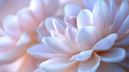 Obraz premium Blurred bokeh concept. Delicate close-up of soft pink flowers showcasing intricate petal details.