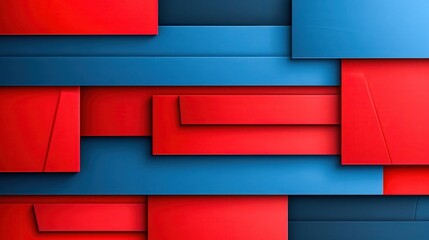 Fototapeta premium Abstract Red Blue Geometric Pattern Background