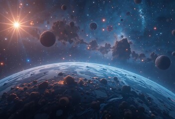 earth and moon