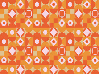 Abstract geometric pattern retro style illustration