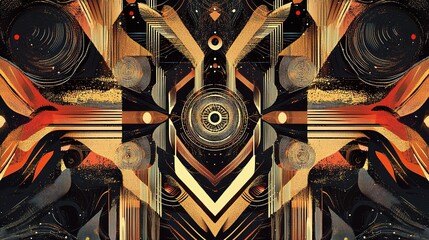 Intricate Abstract Vector Design for Modern Graphic Banner Art