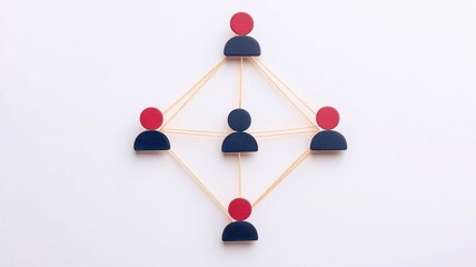 Obraz premium Network Team Connection Collaboration Business Teamwork People Strategy Management Human Resources