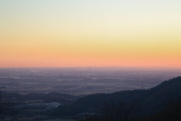 Fototapeta premium 地平線と夕焼け