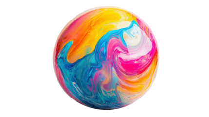 Colorful ball, transparent background