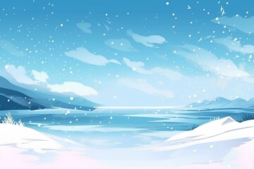 Fototapeta premium winter landscape with snow