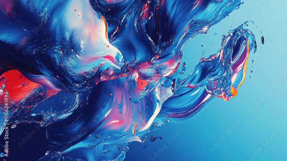 Aufkleber vibrant abstract background with dynamic blue and red elements