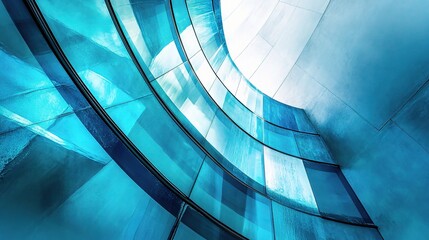 Obraz premium Ethereal Abstract Background with Translucent Geometric Shapes