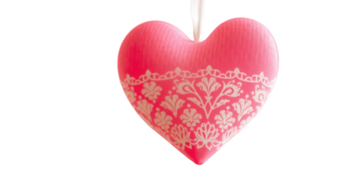 red heart isolated on white