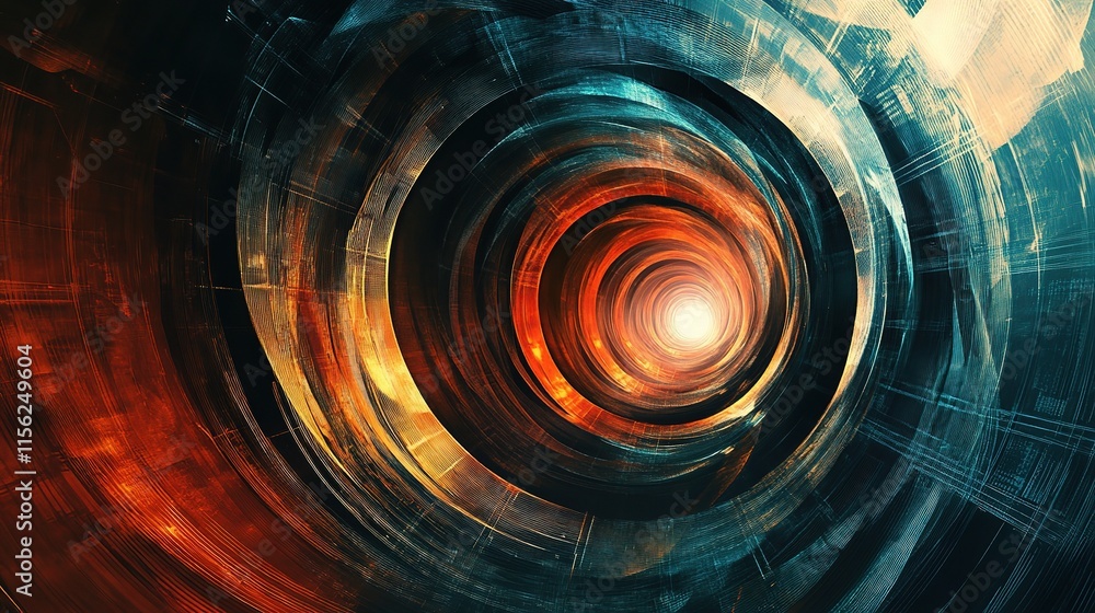 Poster abstract geometric background with digital technology vibes