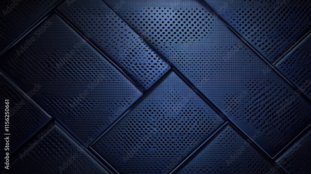 Poster abstract dark blue background with dotted patterns and textures
