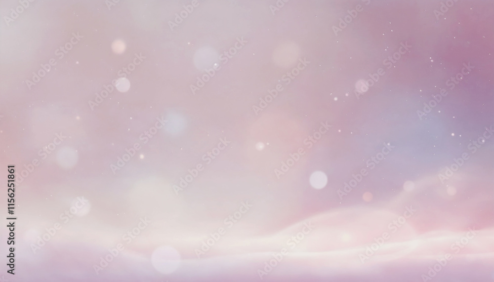 Poster delicate pink background with sparkling bokeh