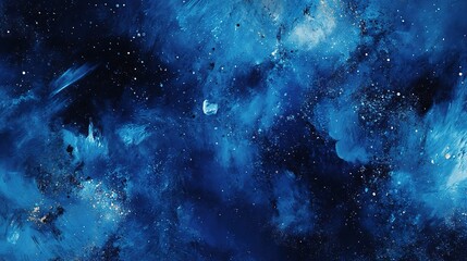 Vibrant Abstract Blue Background with Dynamic Elements and Depth