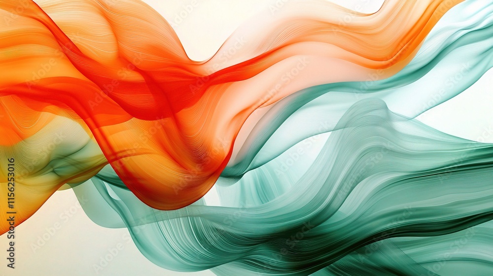 Poster abstract flowing lines in business background for creative projects