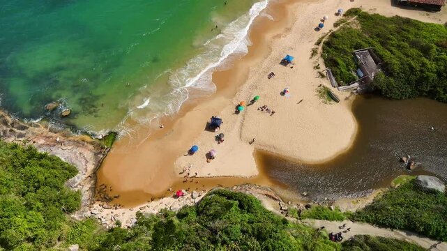 Aerial view of Estaleiro Beach Beach - Interpraias Road - Balne&aacute;rio Cambori&uacute;, Santa Catarina, Brazil