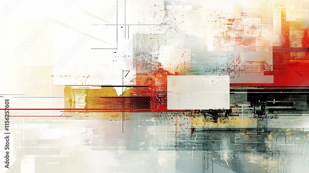 Poster abstract business media background with colorful elements and patterns